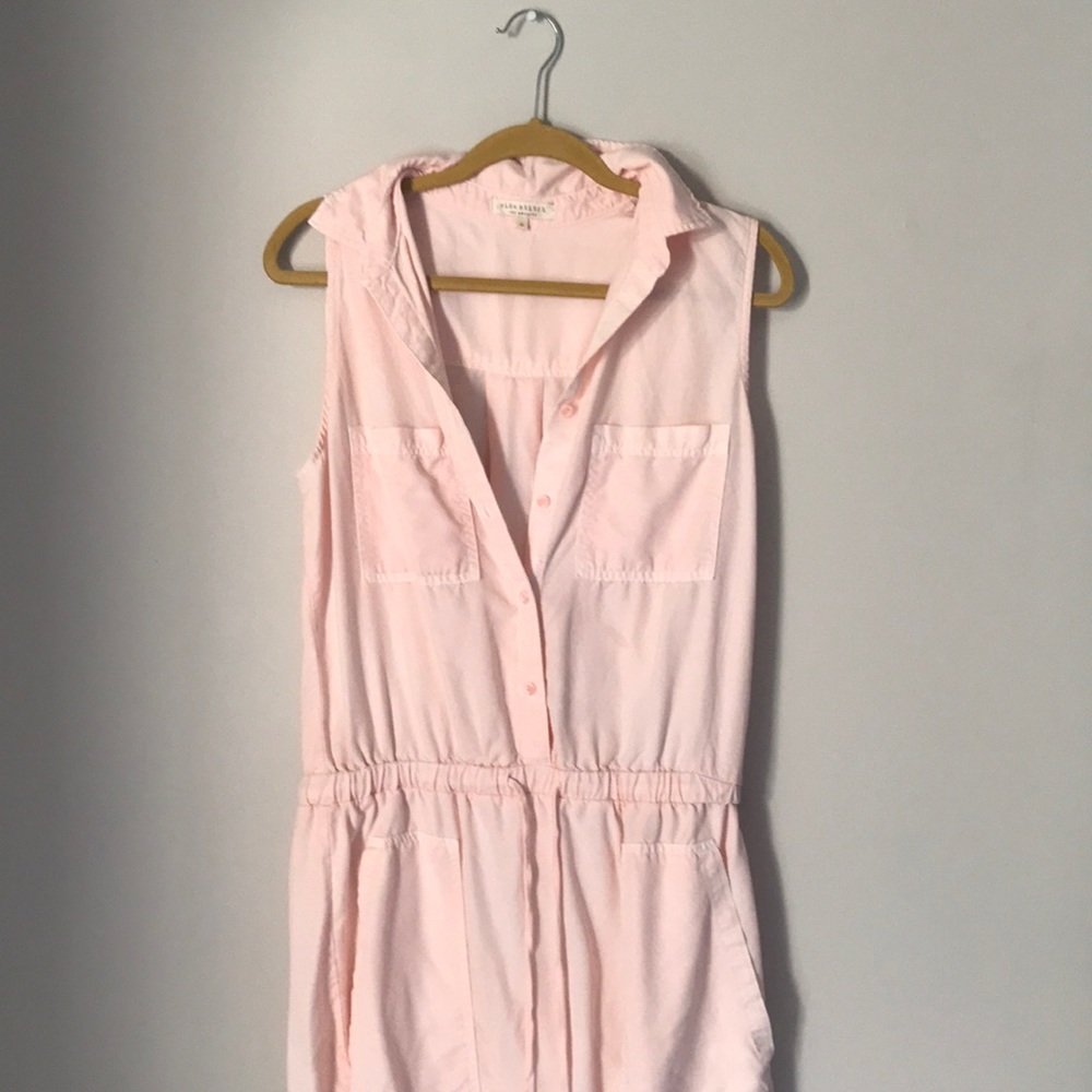 Side Stitch Peach Casual Dress